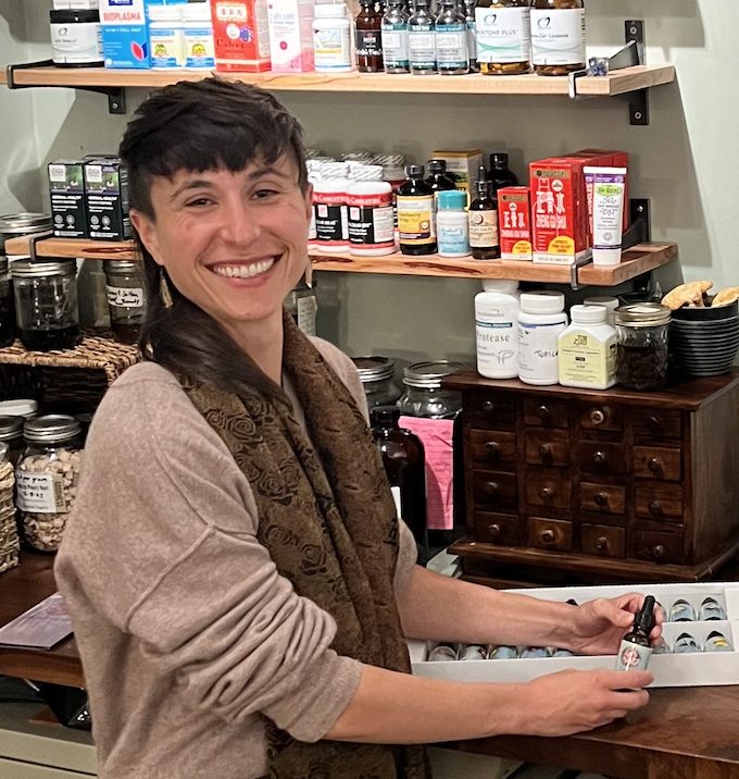 Maddie in the apothecary